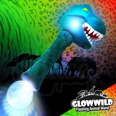 Flashing t-rex animal wand