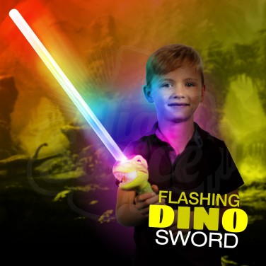 Flashing dinosaur sword