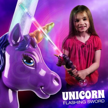 Flashing unicorn sword