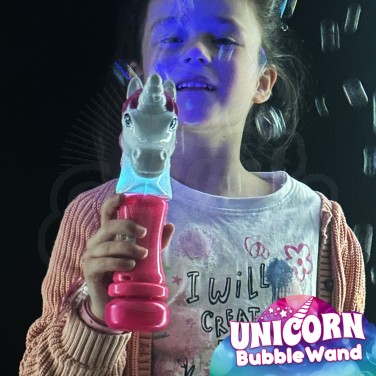 Flash unicorn bubble wand
